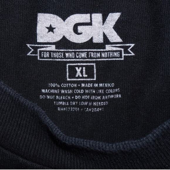 DGK Against All Odds Graphic T-Shirt Black Size XL Skate Streetwear - Picture 3 of 4